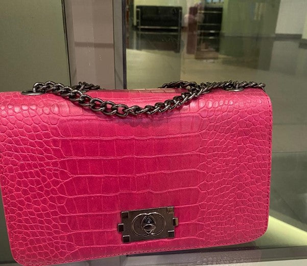 Pink Print Hand Bag