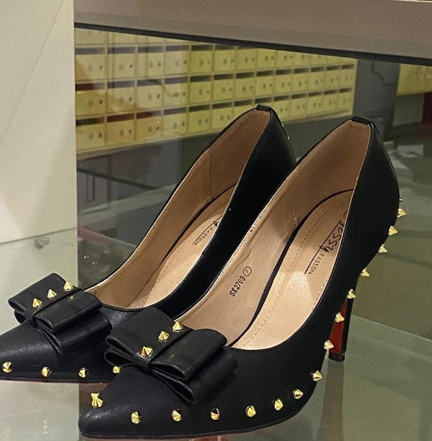 Spike Black Stiletto Heel